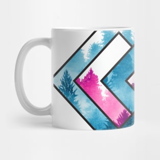 Geometric Forest - Turquoise Pink Mug